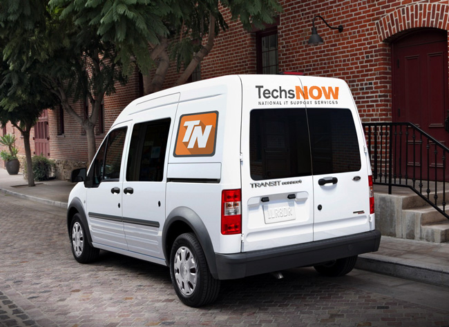 TechsNOW Ford Transit van parked